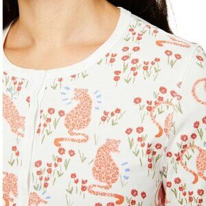 Roller Rabbit Pima Cotton Pajamas - Pink Cheetah Garden Top ONLY, Size Small 🐆